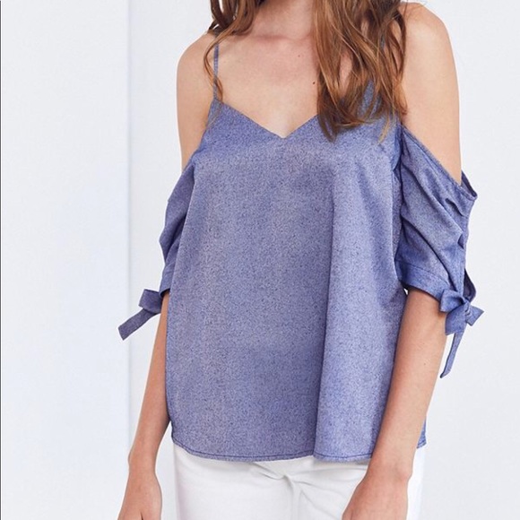 NWT Silence + Noise Chambray Urban Outfitters SZ L - Picture 2 of 6